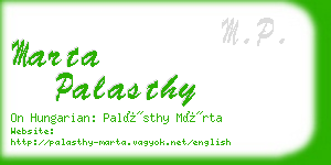 marta palasthy business card